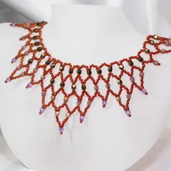 Necklace - Waterfall Lycoris - Necklace - Laiton bronze